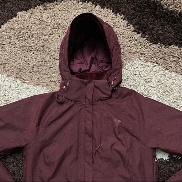 The North Face Women's Inlux Insulated Jacket Sz S In Deep Garnet Red Heather - Picture 5 of 12